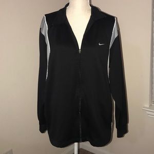 Men’s Nike golf dri fit black grey zip jacket size large